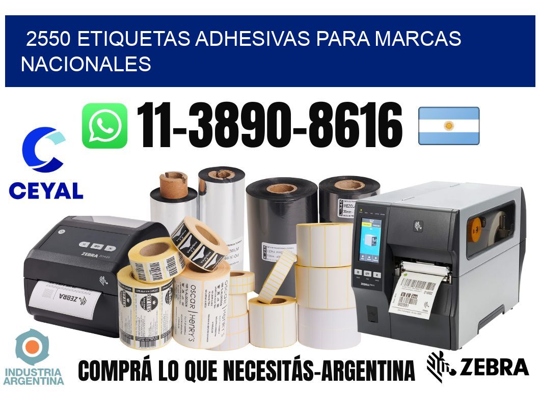 2550 Etiquetas adhesivas para marcas nacionales