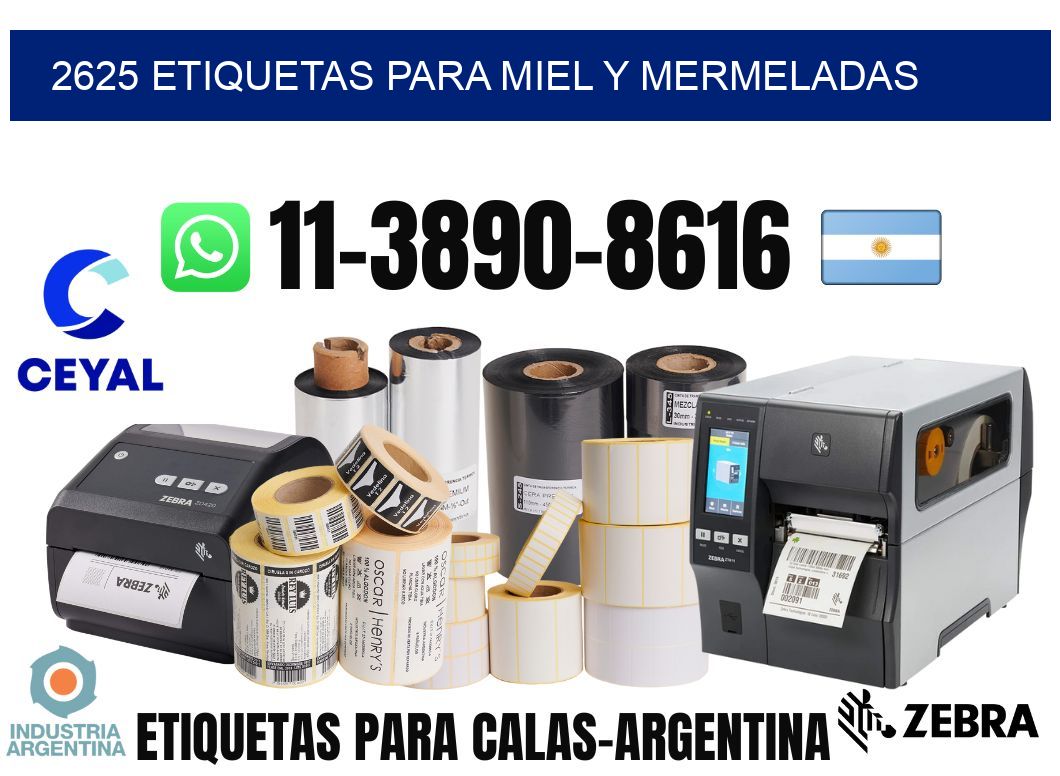 2625 Etiquetas para miel y mermeladas