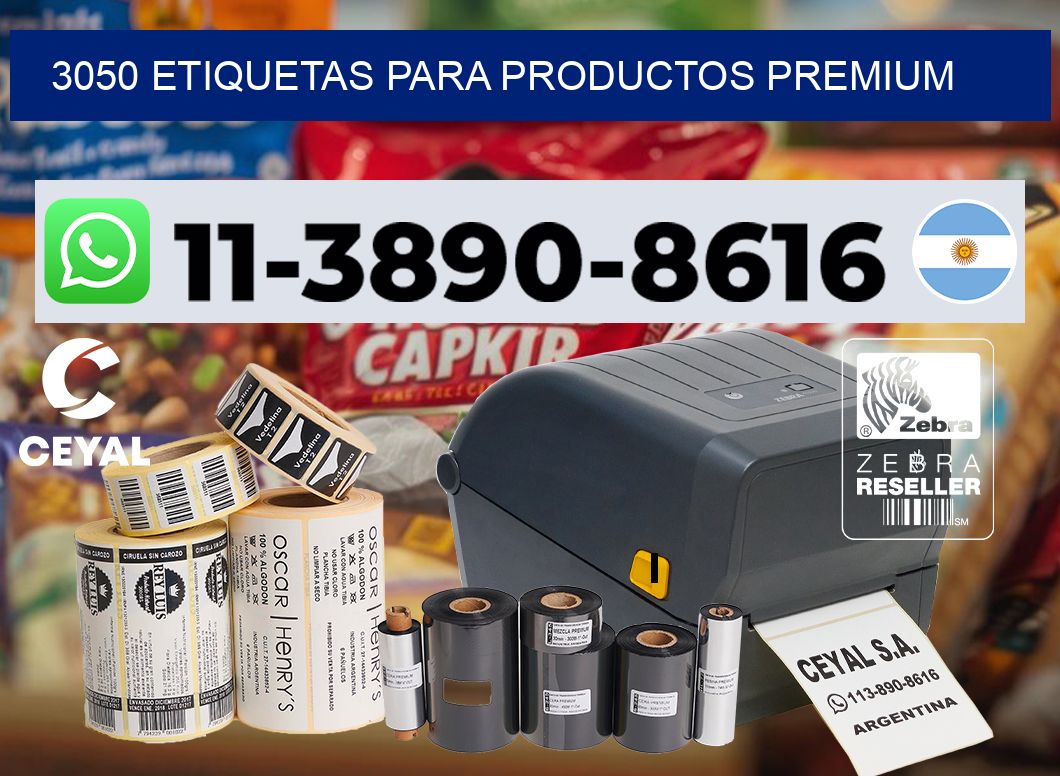 3050 Etiquetas para productos premium