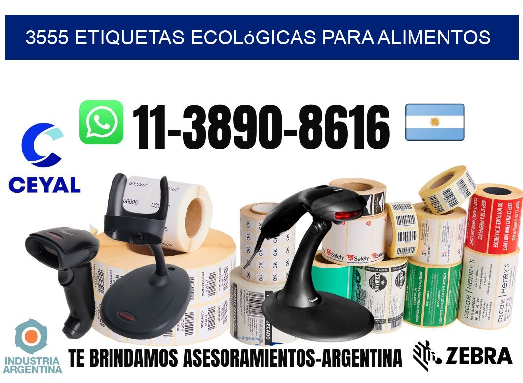3555 Etiquetas ecológicas para alimentos