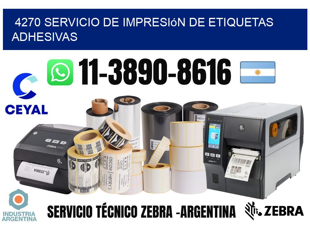 4270 Servicio de impresión de etiquetas adhesivas
