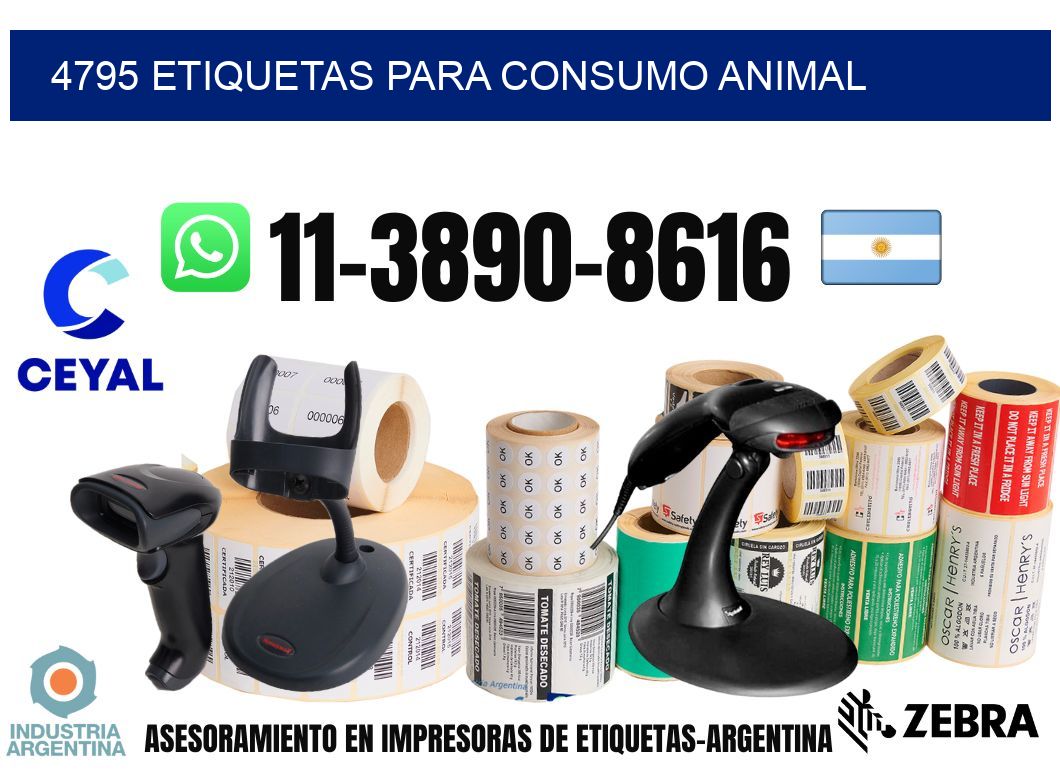4795 Etiquetas para consumo animal