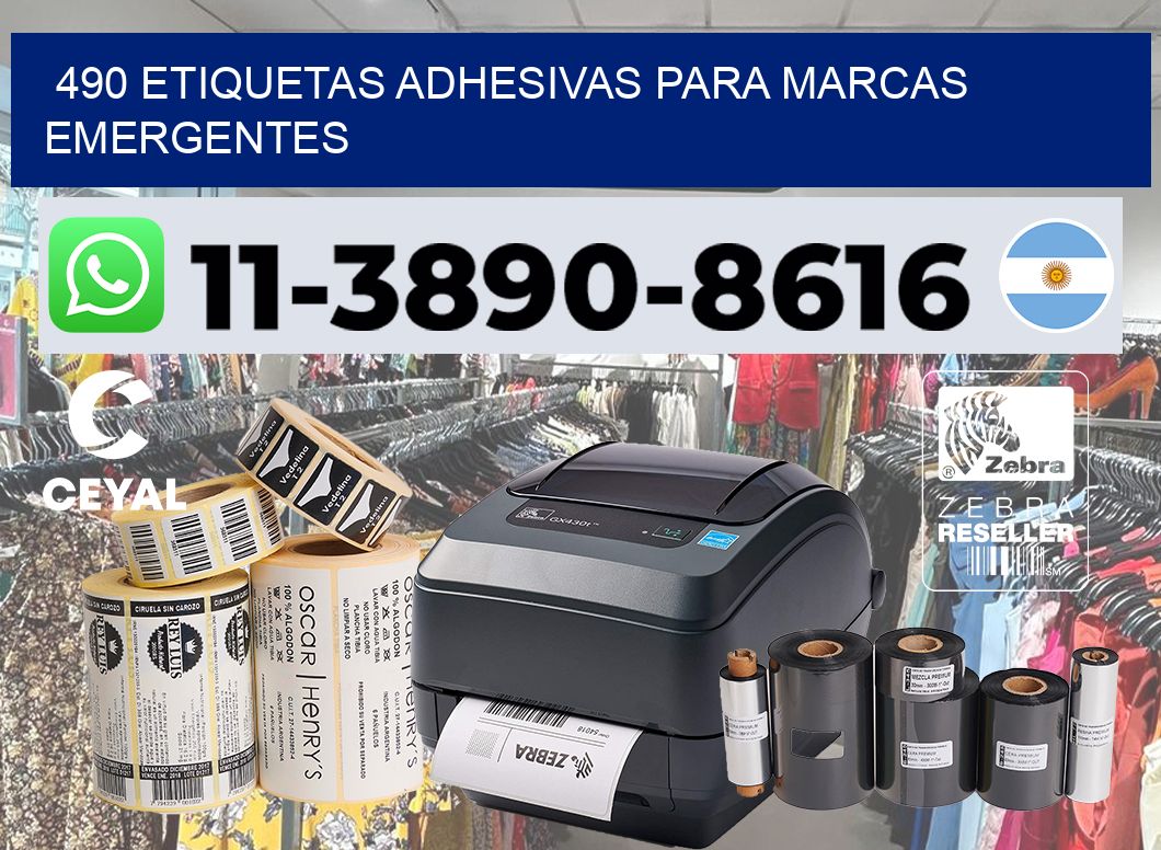 490 Etiquetas adhesivas para marcas emergentes