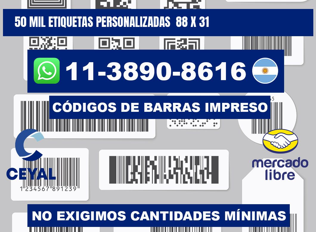 50 mil etiquetas personalizadas  88 x 31