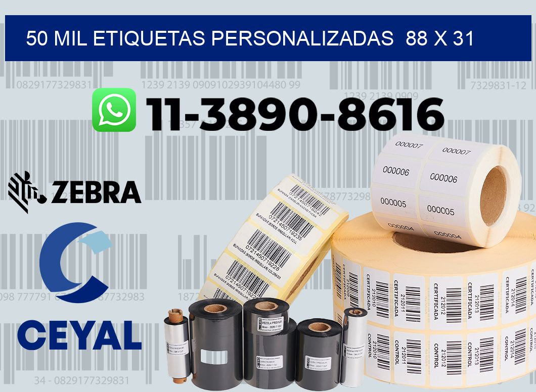 50 mil etiquetas personalizadas  88 x 31