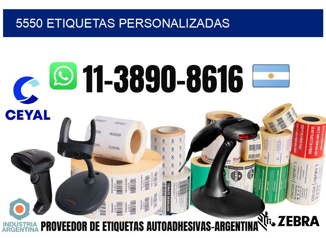 5550 etiquetas personalizadas
