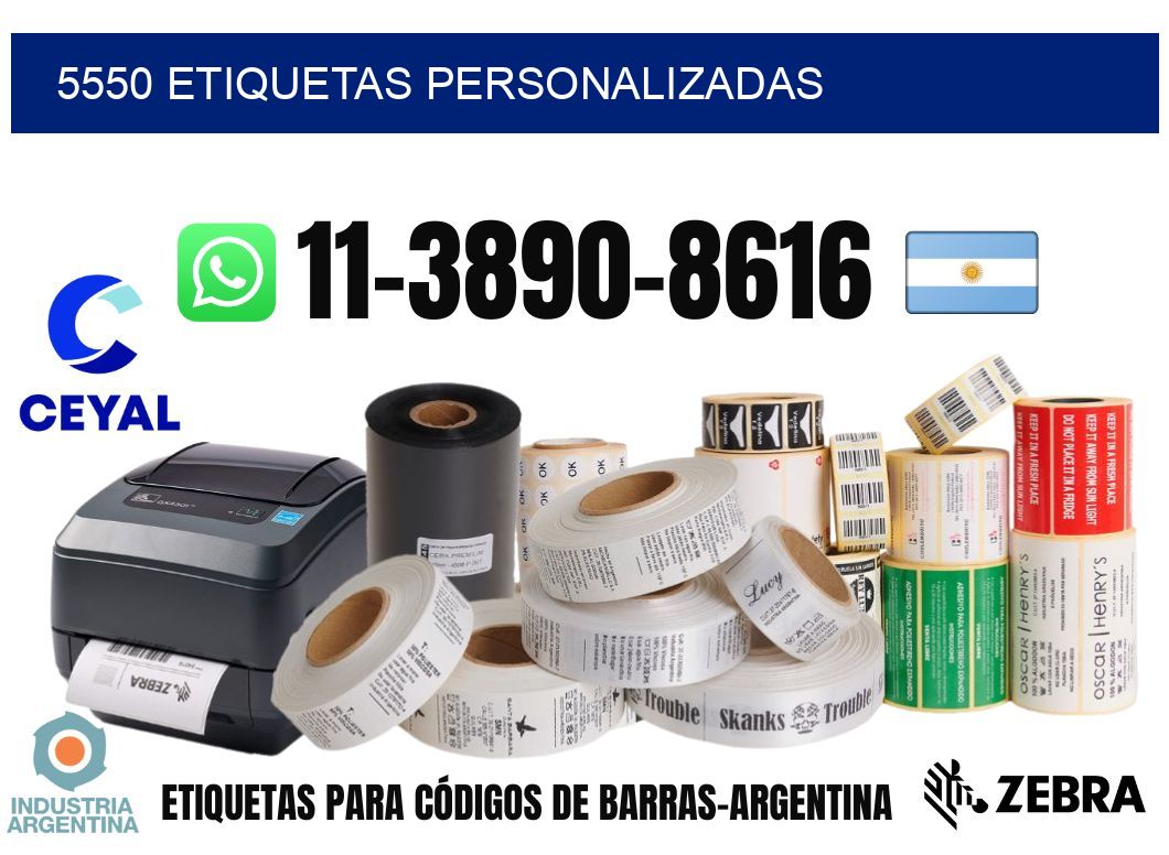 5550 etiquetas personalizadas