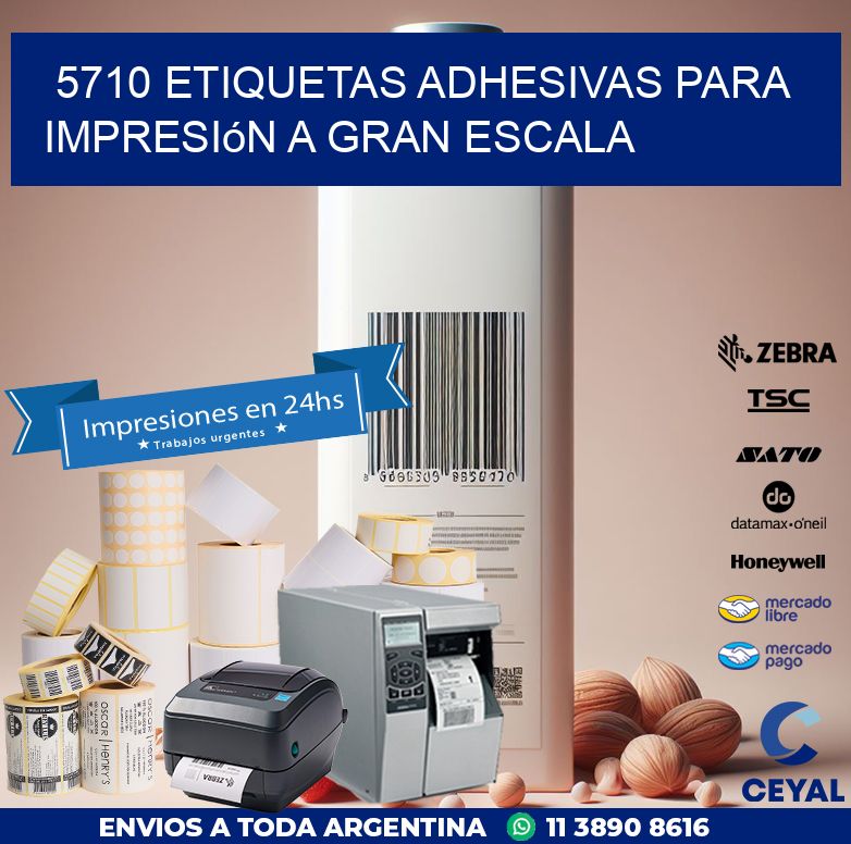 5710 Etiquetas adhesivas para impresión a gran escala