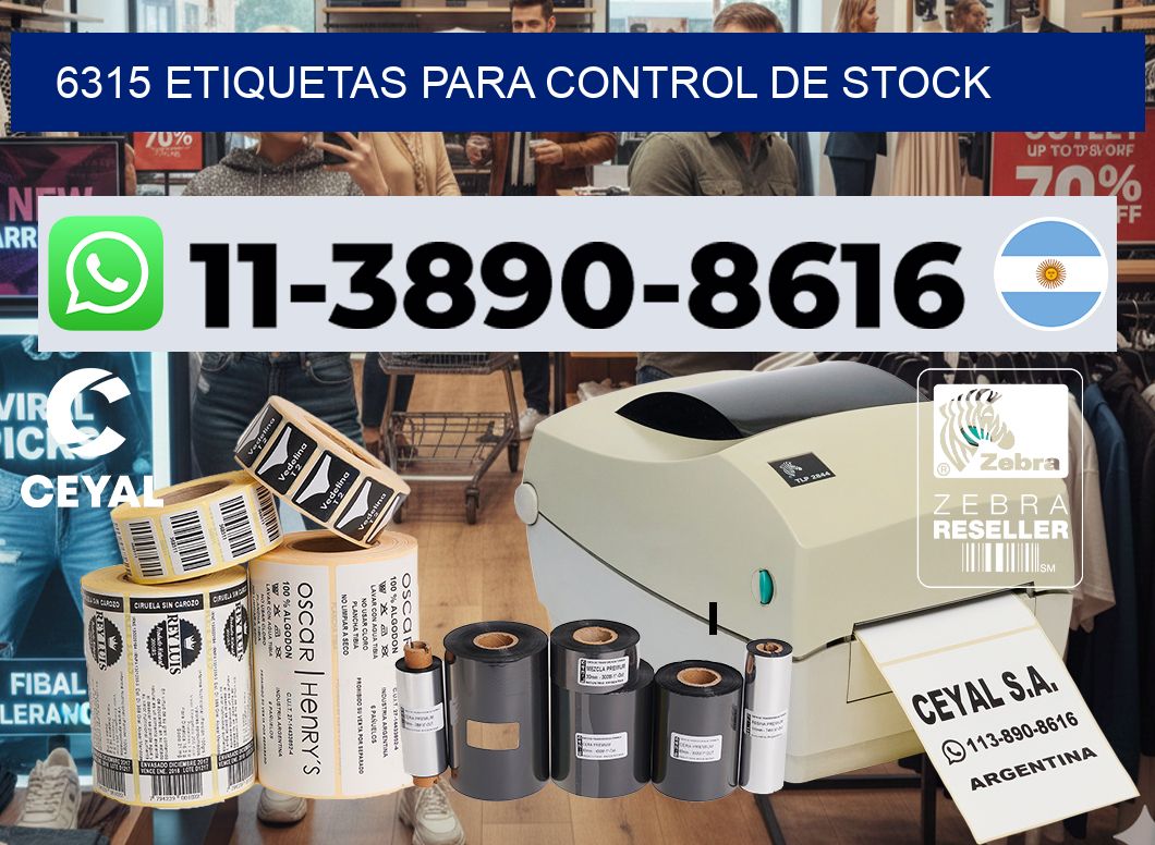 6315 Etiquetas para control de stock