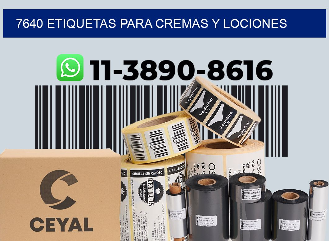 7640 Etiquetas para cremas y lociones
