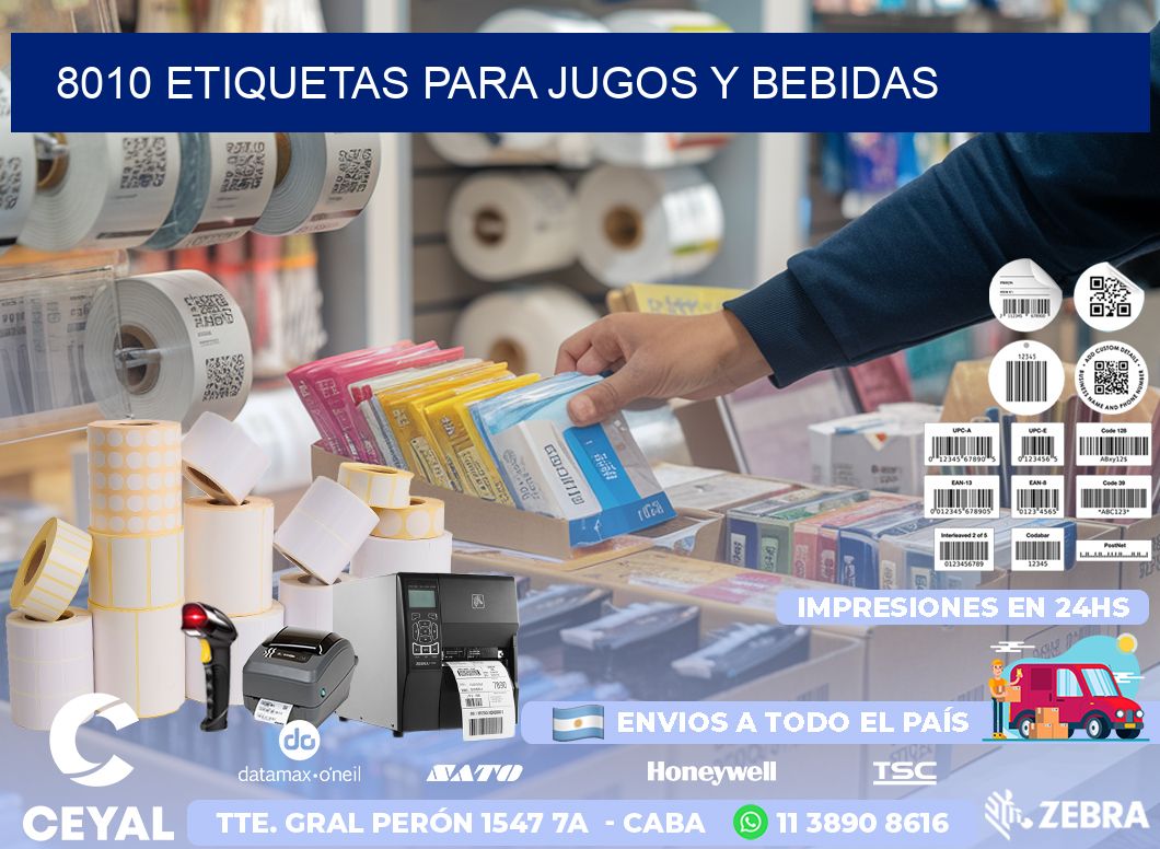 8010 Etiquetas para jugos y bebidas