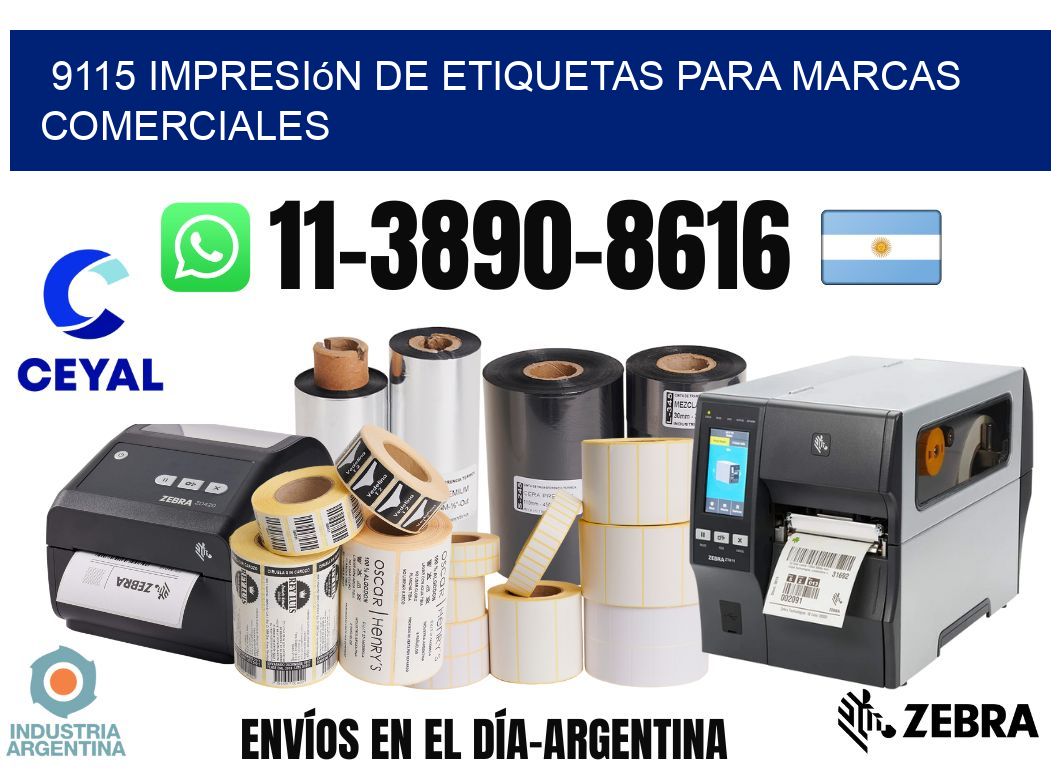 9115 Impresión de etiquetas para marcas comerciales
