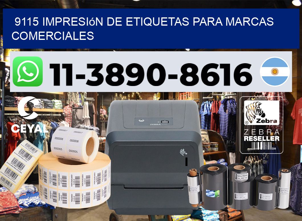 9115 Impresión de etiquetas para marcas comerciales