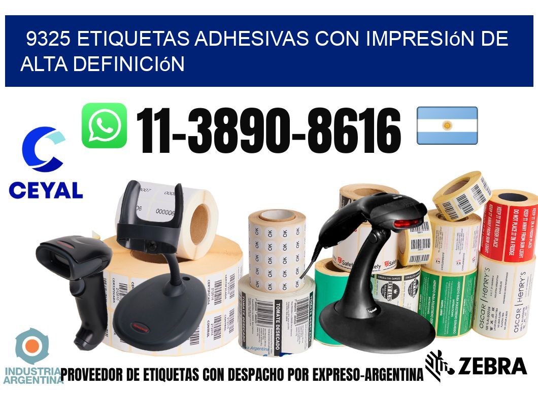 9325 Etiquetas adhesivas con impresión de alta definición