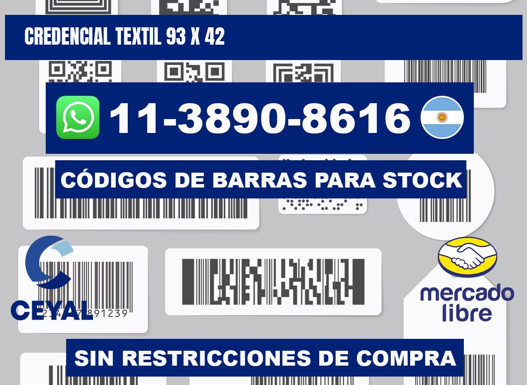Credencial textil 93 x 42
