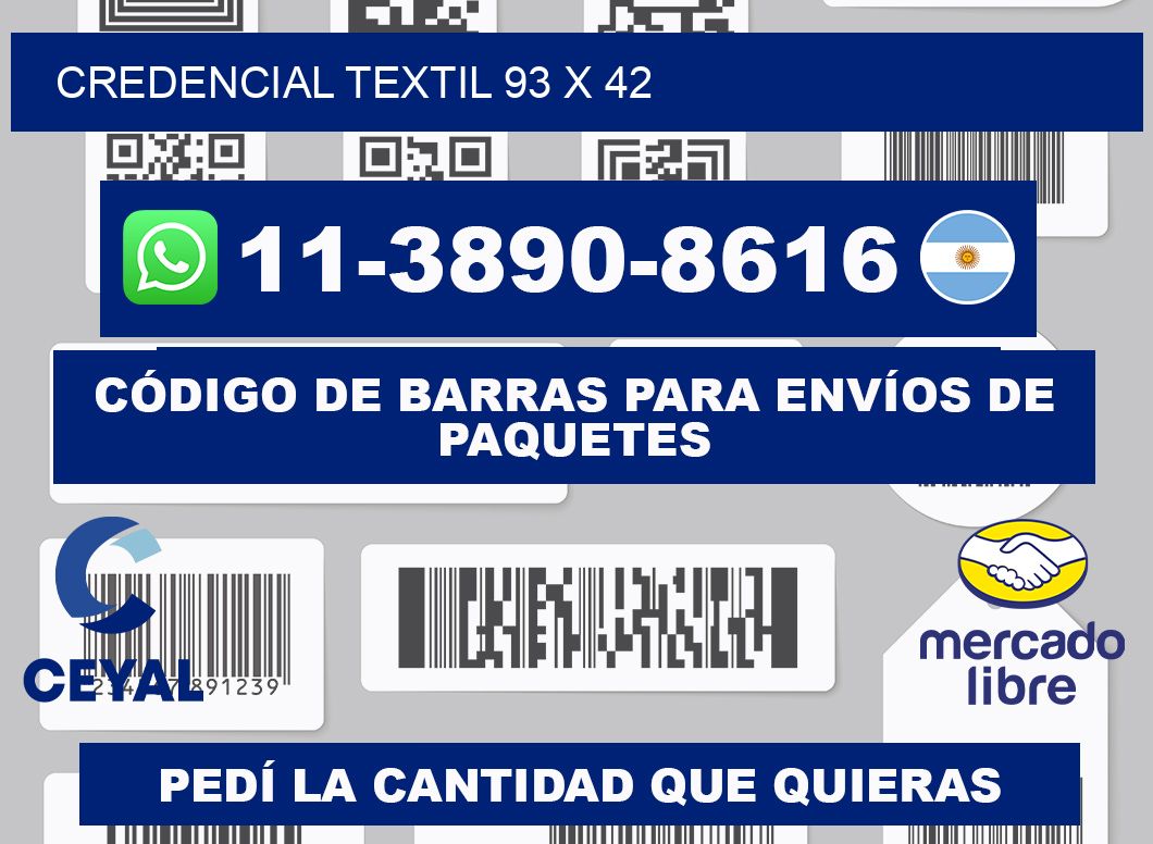 Credencial textil 93 x 42