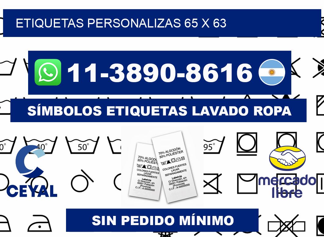 ETIQUETAS PERSONALIZAS 65 x 63