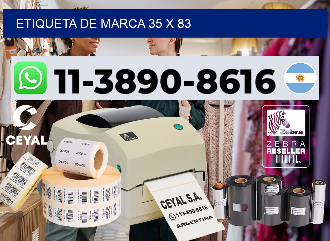 Etiqueta de marca 35 x 83