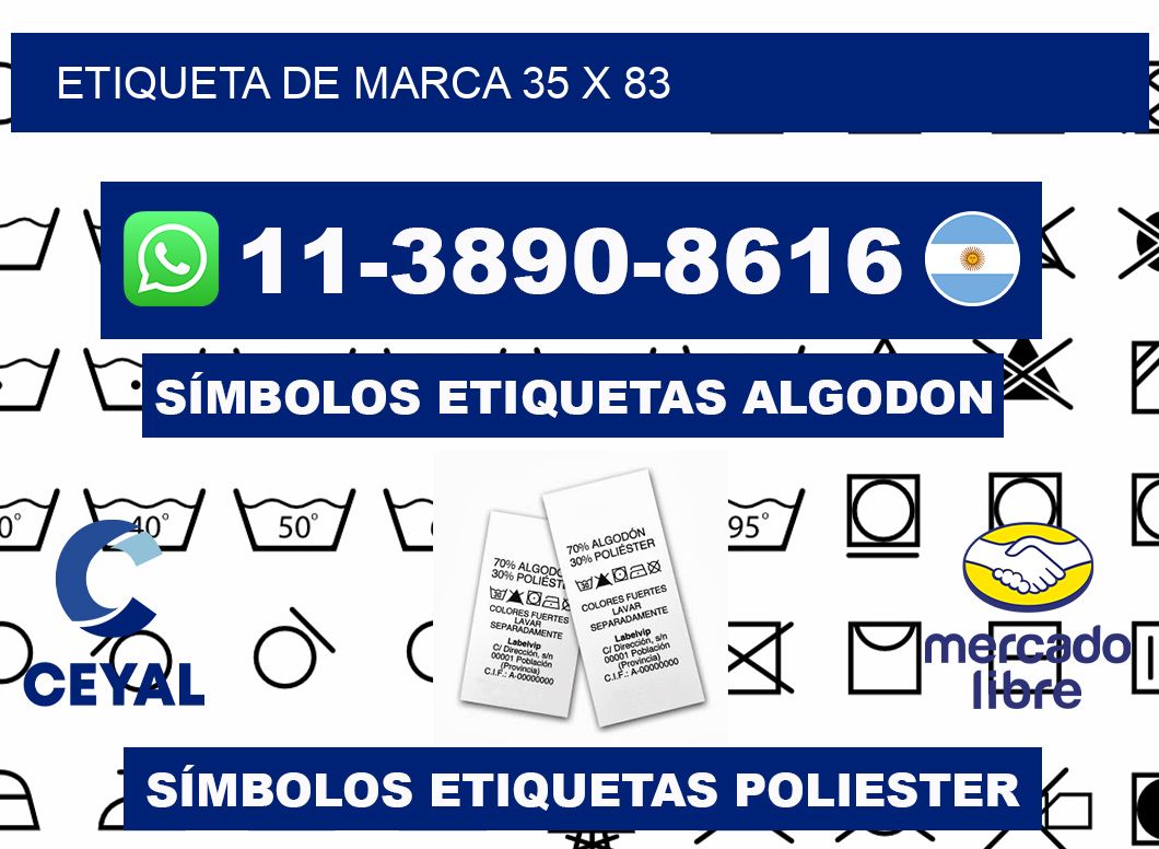 Etiqueta de marca 35 x 83