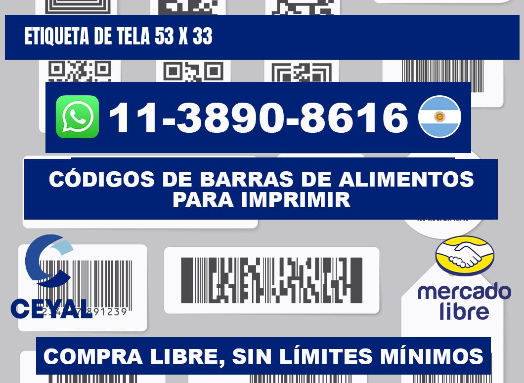 Etiqueta de tela 53 x 33