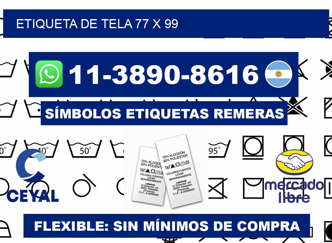 Etiqueta de tela 77 x 99