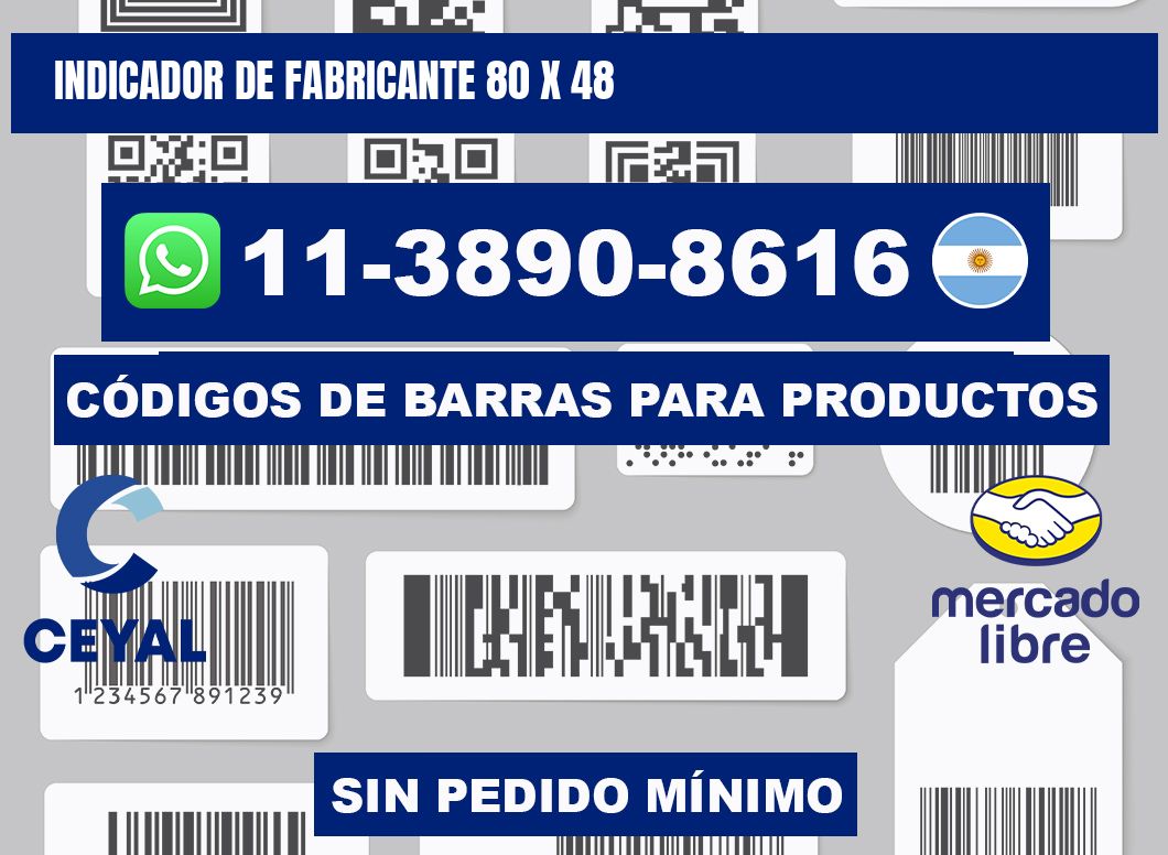 Indicador de fabricante 80 x 48