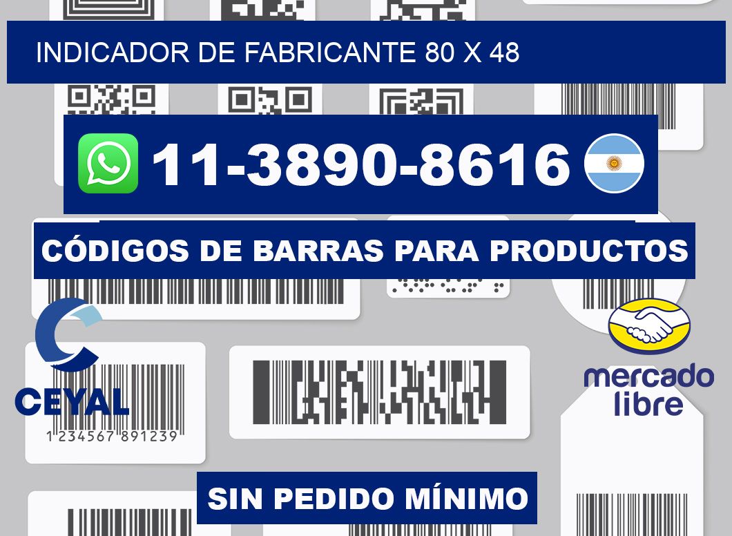Indicador de fabricante 80 x 48
