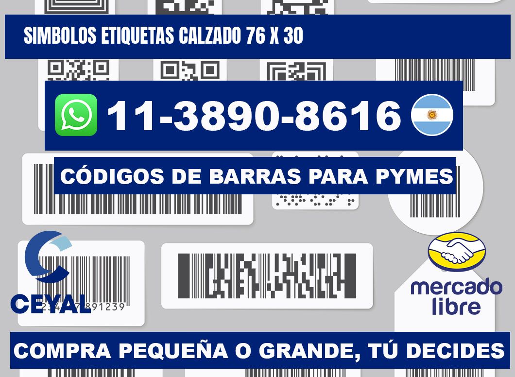 SIMBOLOS ETIQUETAS CALZADO 76 x 30