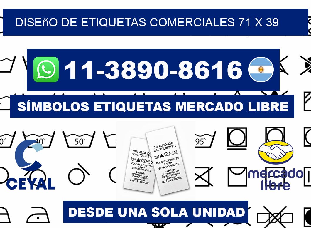 diseño de etiquetas comerciales 71 x 39