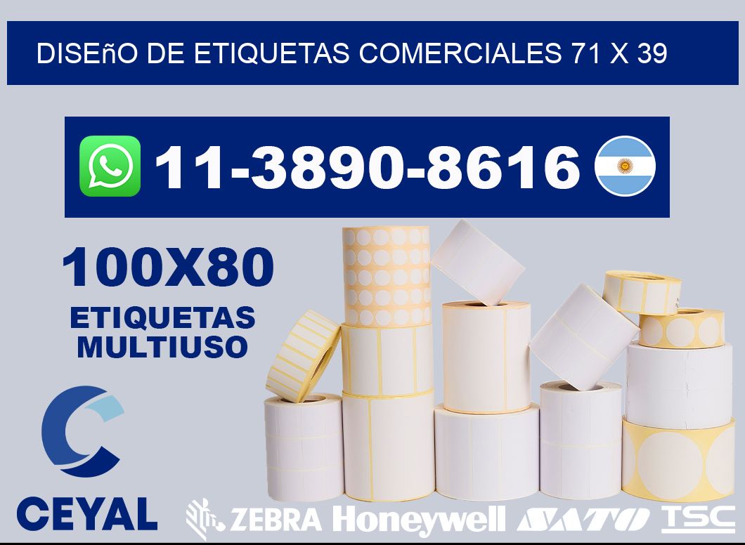 diseño de etiquetas comerciales 71 x 39