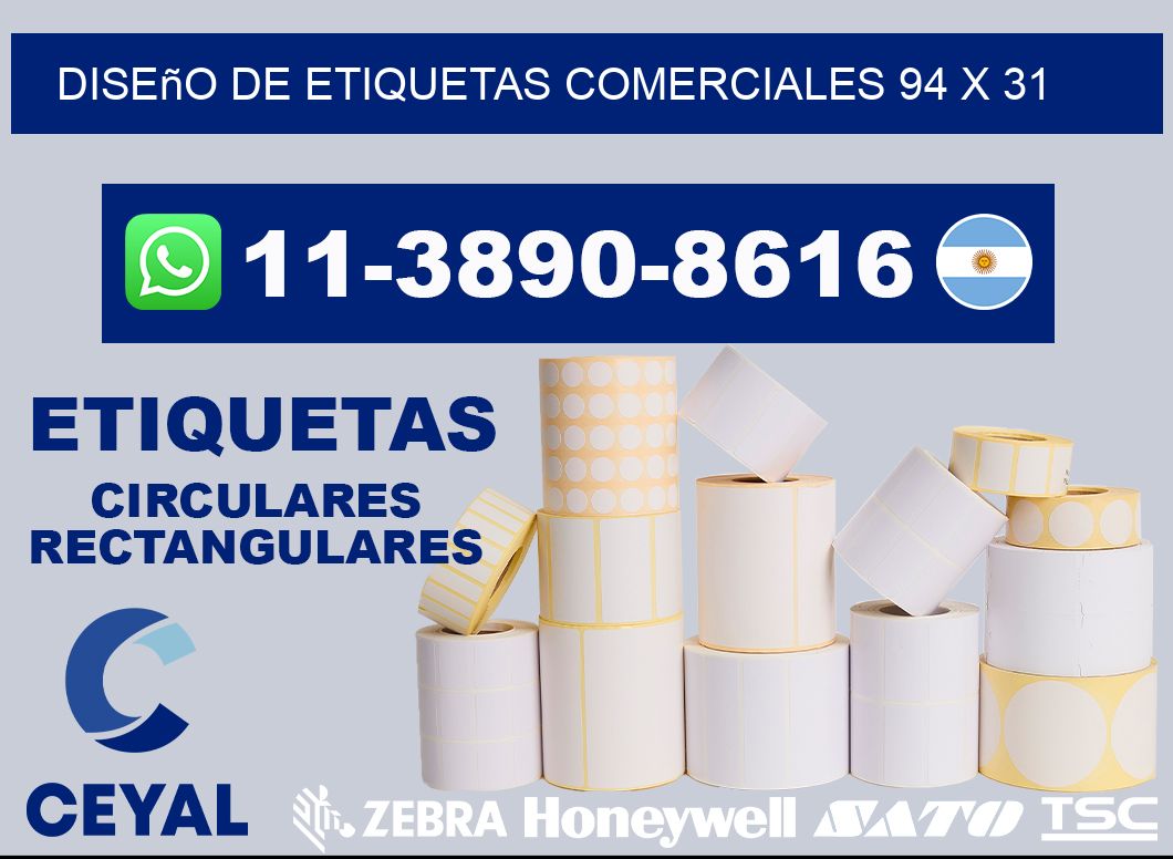 diseño de etiquetas comerciales 94 x 31