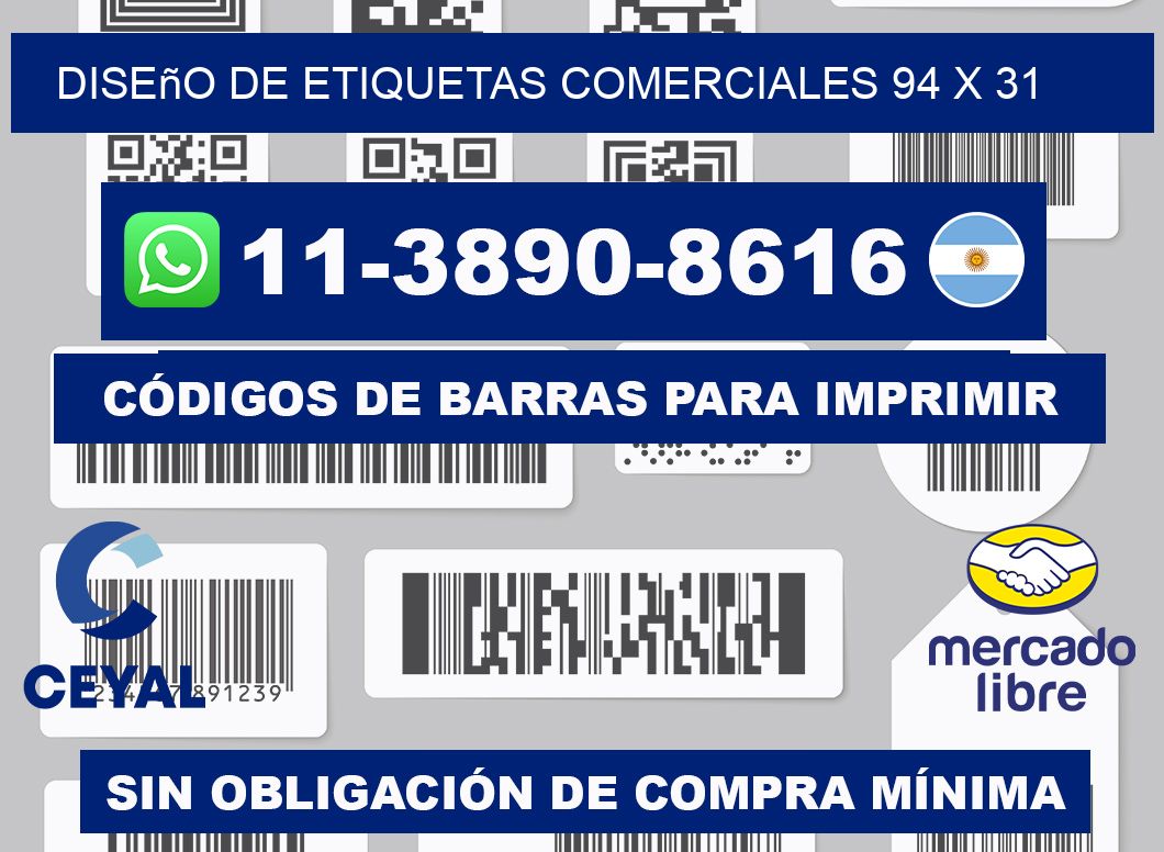 diseño de etiquetas comerciales 94 x 31