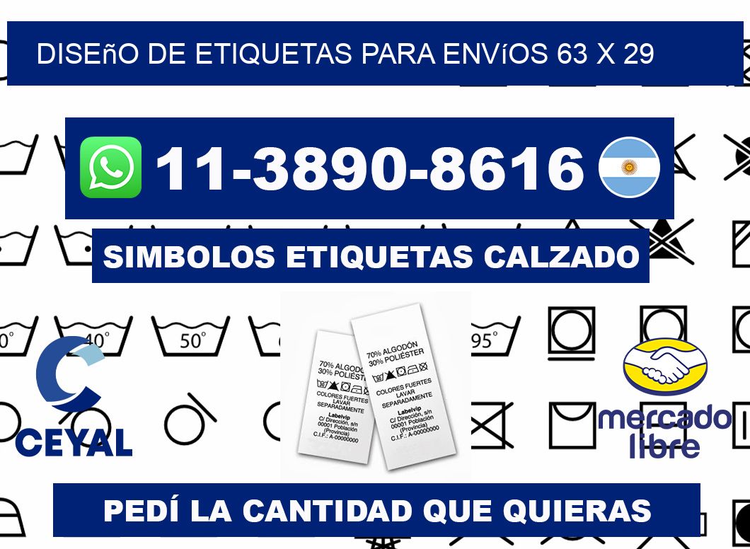diseño de etiquetas para envíos 63 x 29