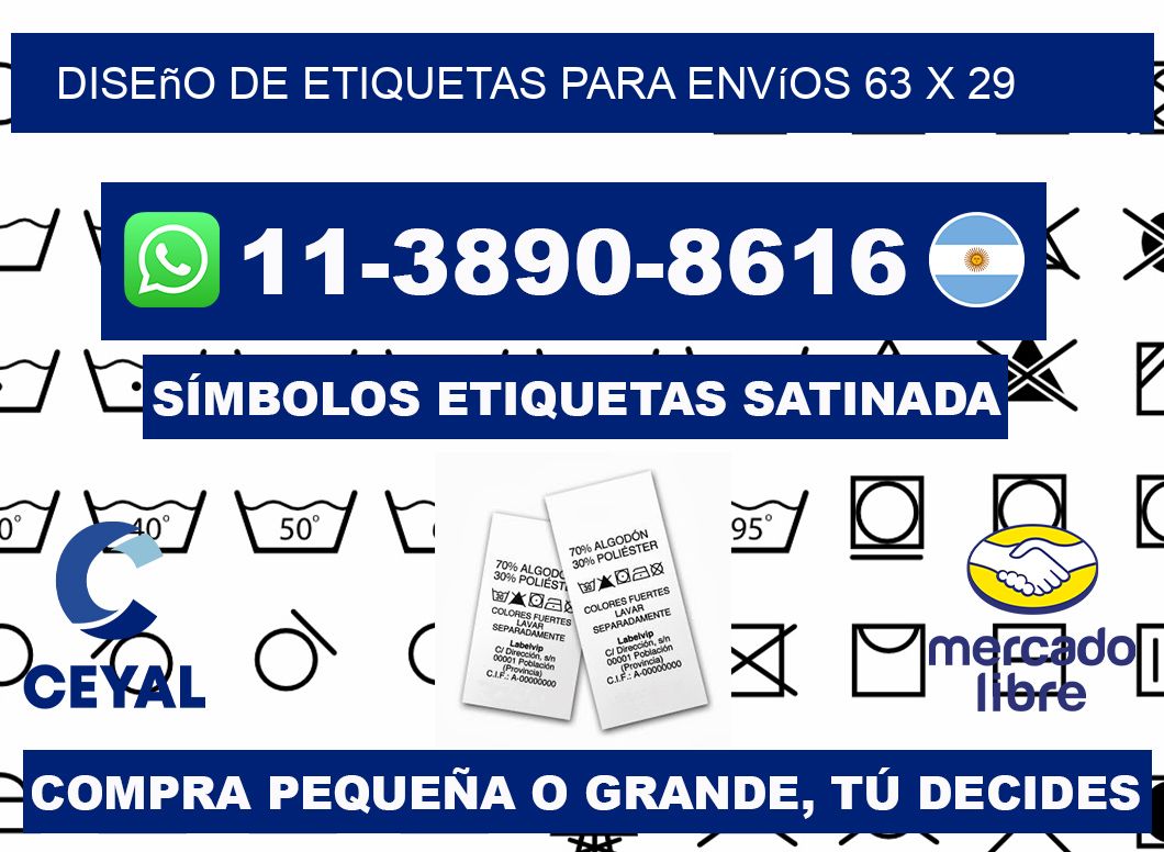 diseño de etiquetas para envíos 63 x 29