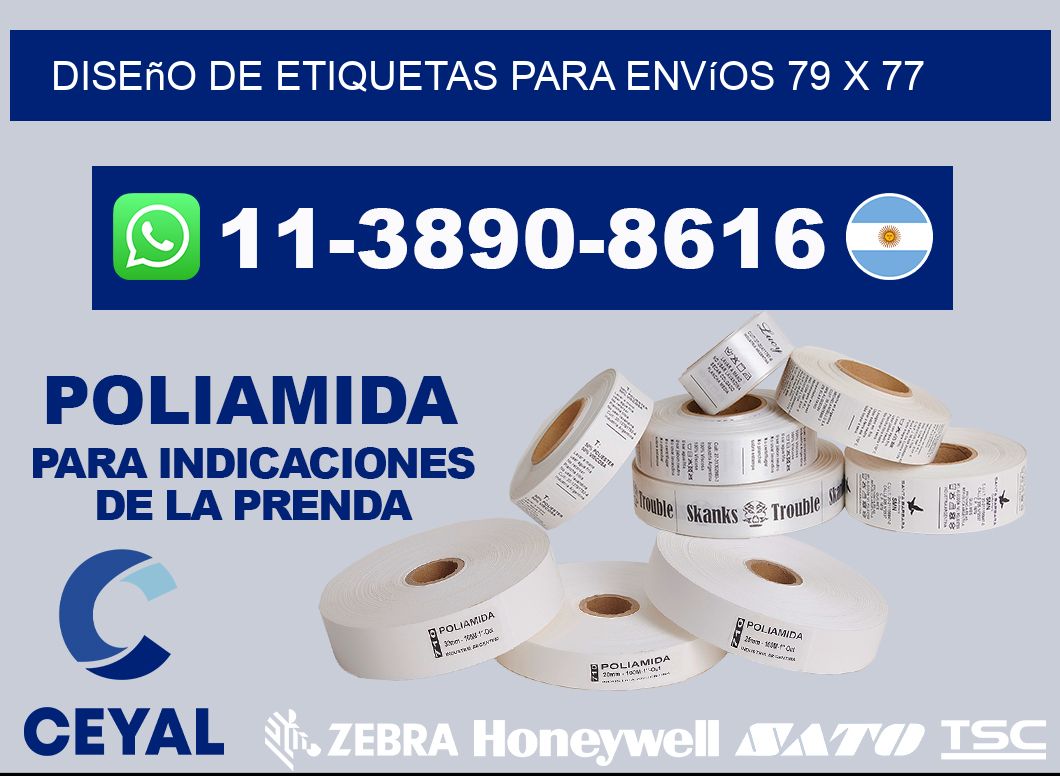 diseño de etiquetas para envíos 79 x 77