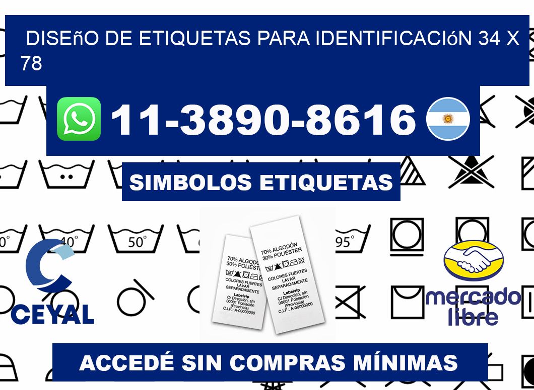 diseño de etiquetas para identificación 34 x 78