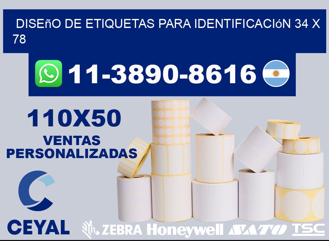 diseño de etiquetas para identificación 34 x 78
