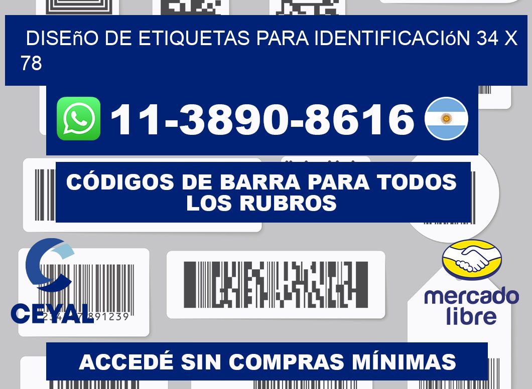 diseño de etiquetas para identificación 34 x 78