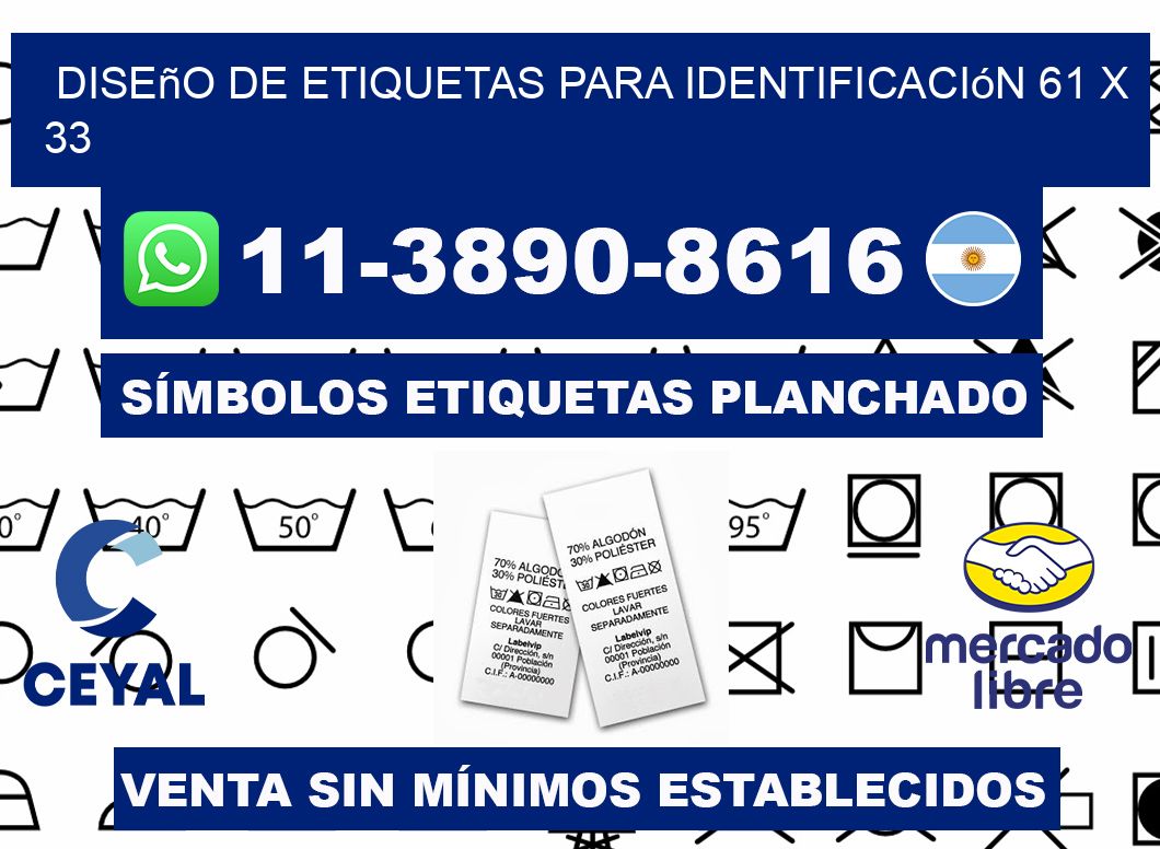 diseño de etiquetas para identificación 61 x 33