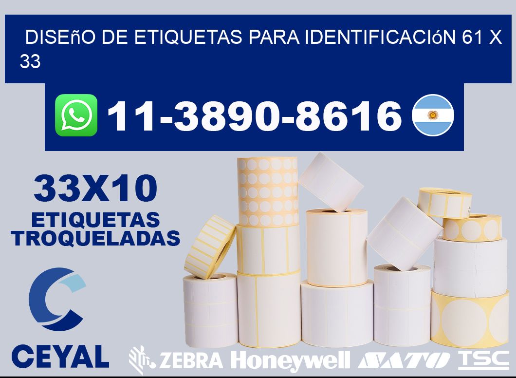 diseño de etiquetas para identificación 61 x 33