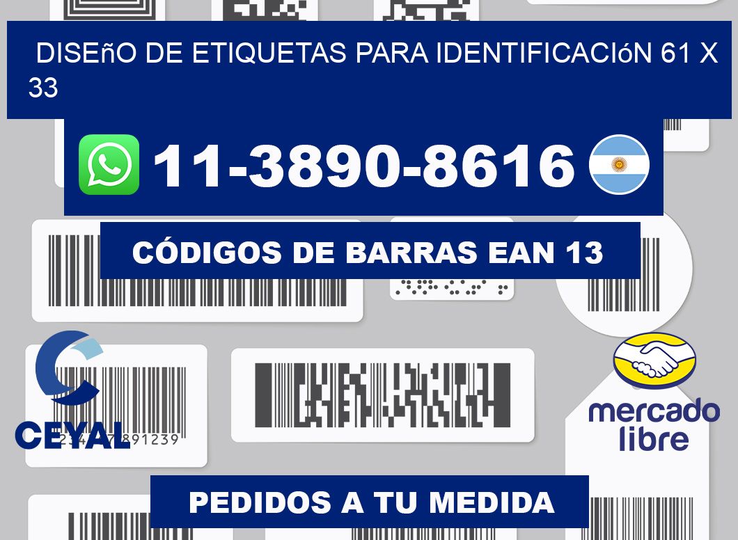 diseño de etiquetas para identificación 61 x 33