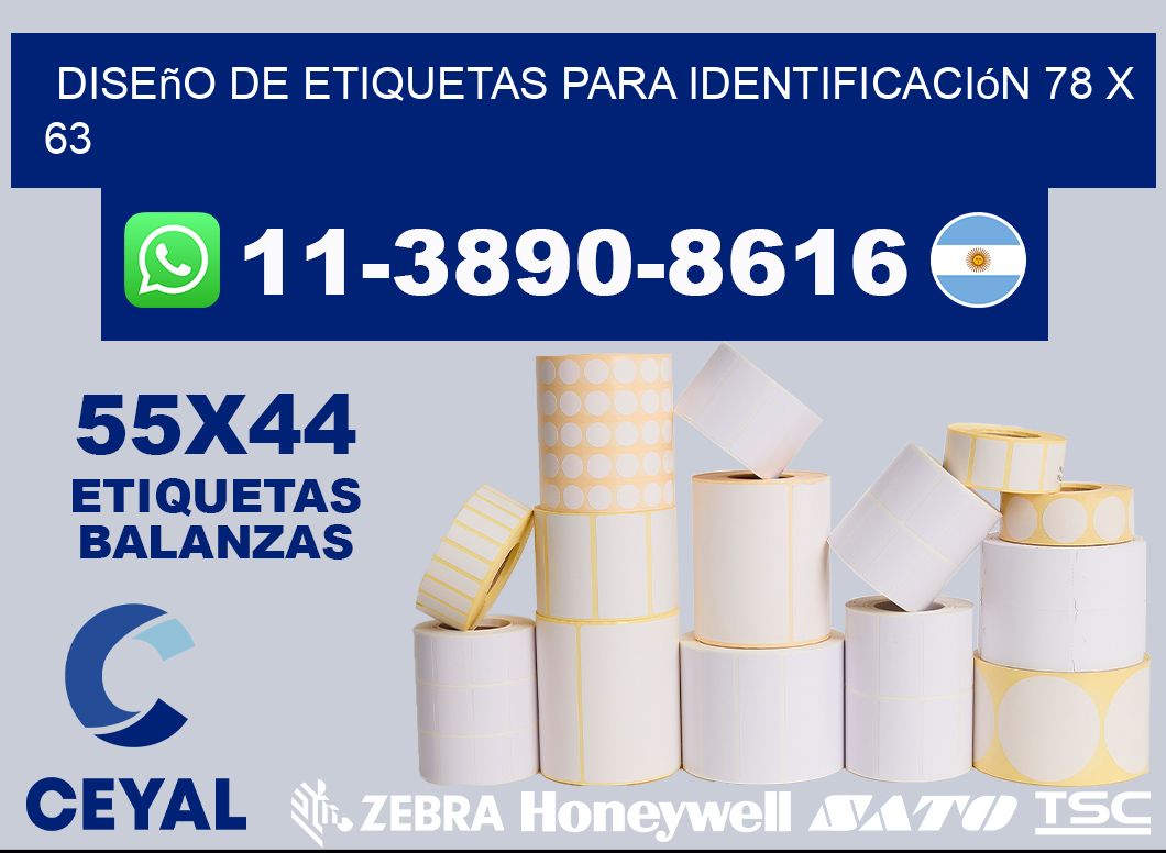 diseño de etiquetas para identificación 78 x 63