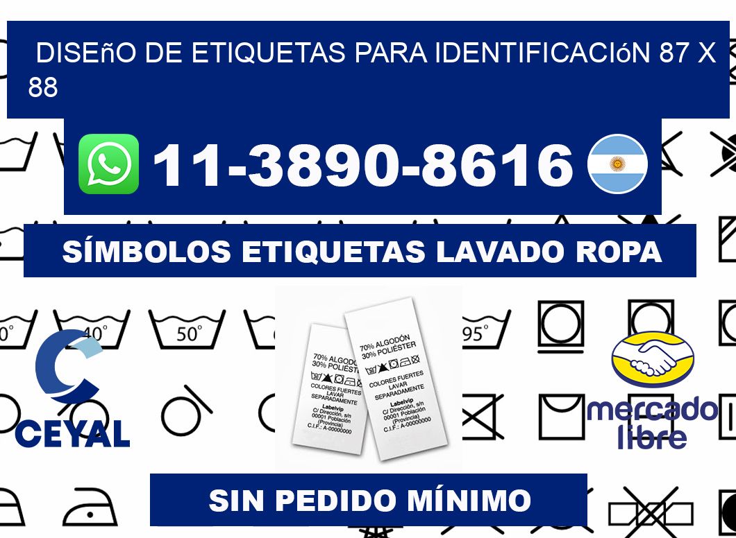 diseño de etiquetas para identificación 87 x 88