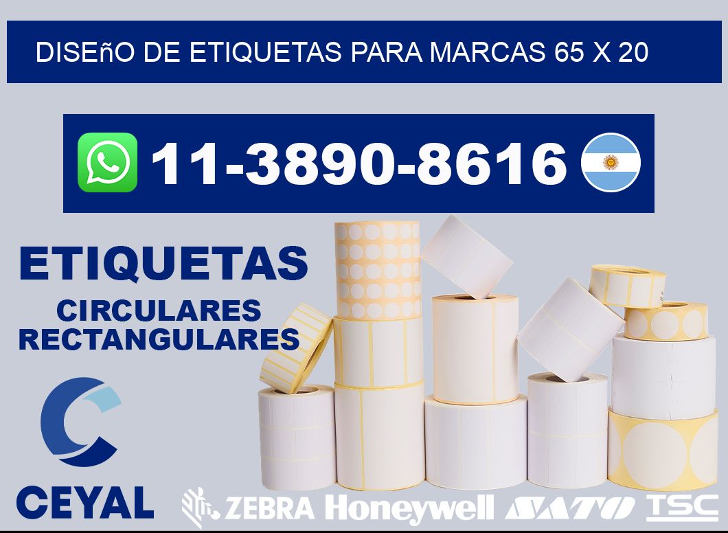 diseño de etiquetas para marcas 65 x 20