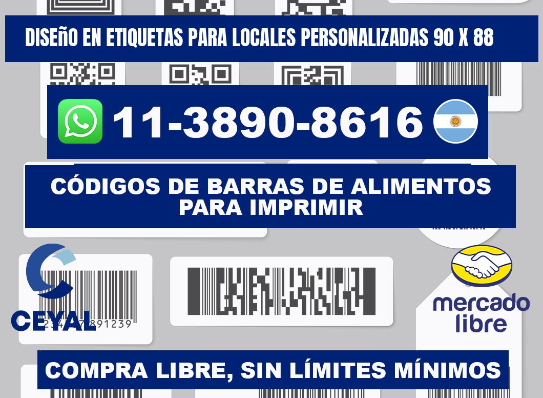 diseño en etiquetas para locales personalizadas 90 x 88