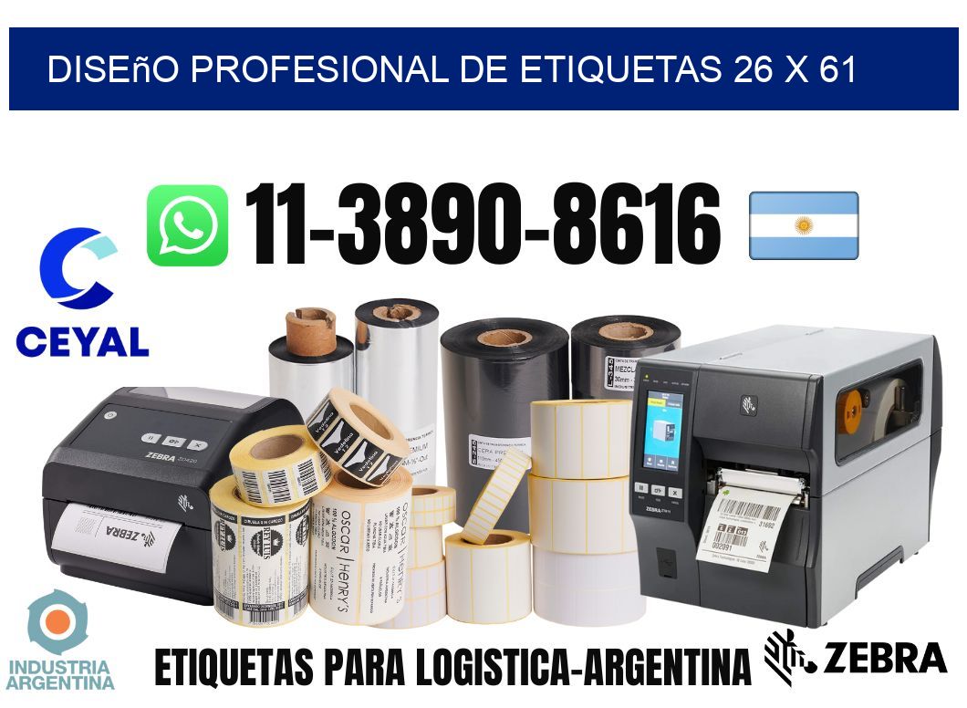 diseño profesional de etiquetas 26 x 61