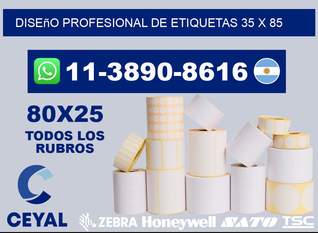 diseño profesional de etiquetas 35 x 85