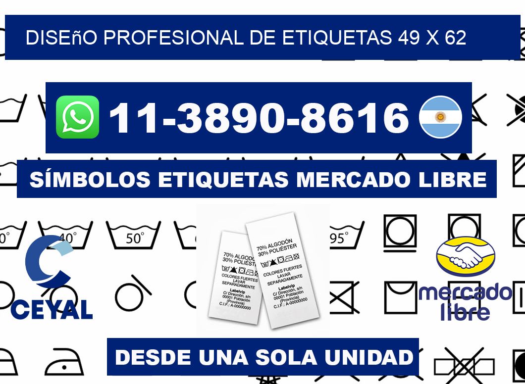 diseño profesional de etiquetas 49 x 62