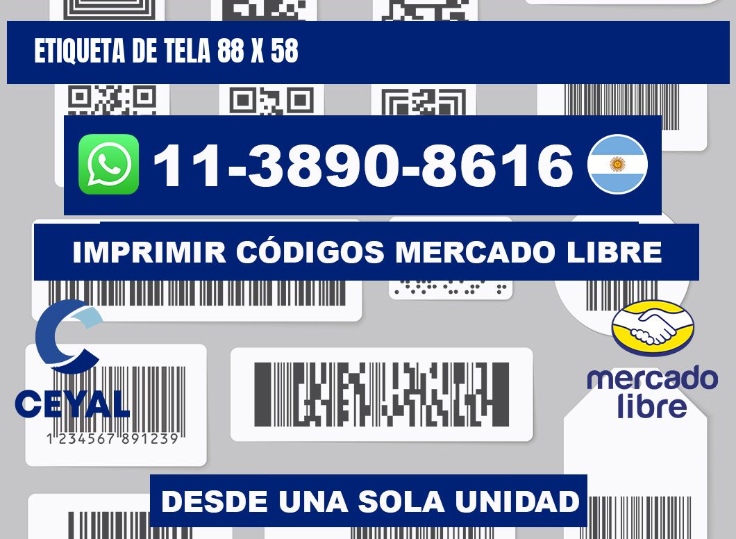 etiqueta de tela 88 x 58