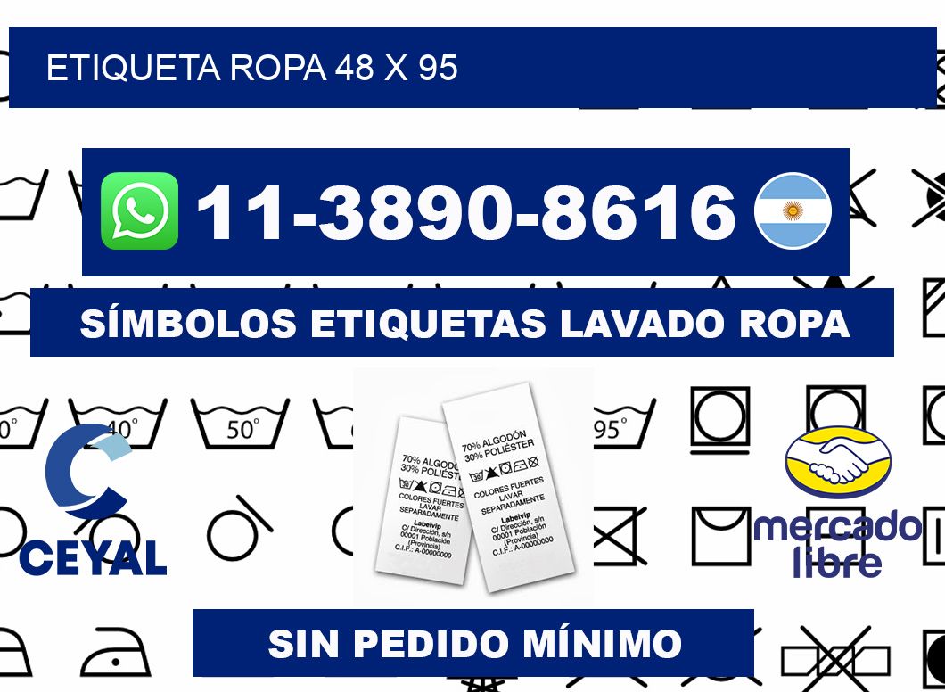 etiqueta ropa 48 x 95